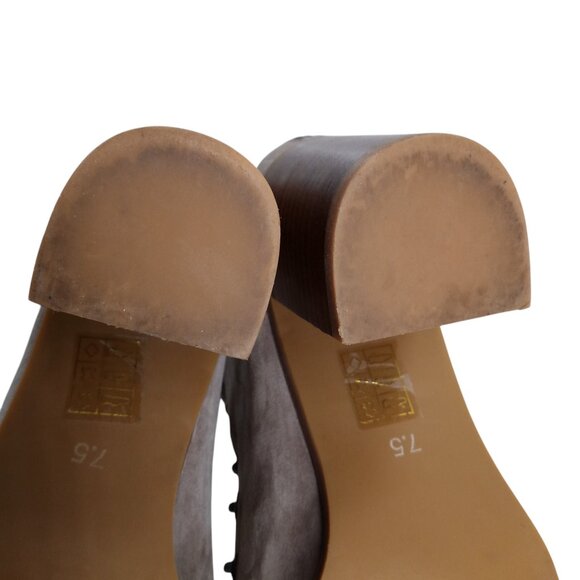 Jeffrey Campbell Cors Lace Up Open Toe Boots Booties Size 7.5 Suede Beige - Picture 7 of 15